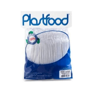 Palheta Drink Slim Cristal Com 500 Unidades Plastfood