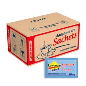 Adoçante Multi Lowçucar Plus Sachê 0.5g Caixa com 1000 Unidades