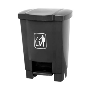 Lixeira Preta Com Pedal 18 Litros - Nycol