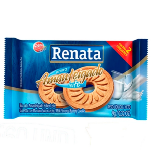 Biscoito Amanteigado Leite 2x2 Renata Com 280 Unidades