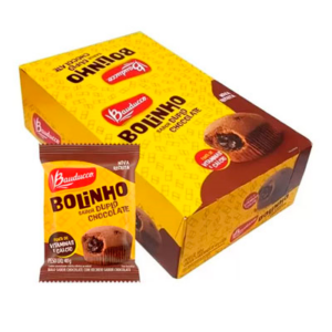Bolinho Duplo Chocolate Bauducco 40g Com 16 Unidades