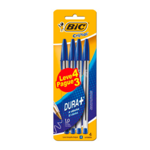 Caneta Cristal Azul Leve 4 Pague 3 - Bic