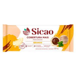 Cobertura Mais Sabor Chocolate Branco Blocos Sicao 1,01kg