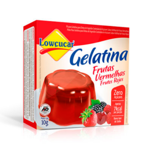 Gelatina Cartucho Lowçucar Frutas Vermelhas 10g