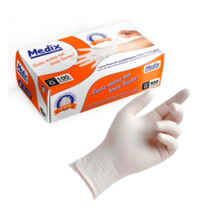 Luva Procedimento Látex Top Quality Com Pó Tamanho G Com 100 - Medix