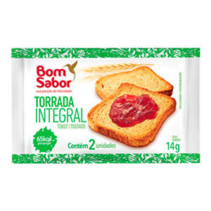 Torrada Integral 2x2 Bom Sabor Com 100 Unidades