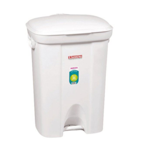 Lixeira Plástica Com Pedal 36LT Branca