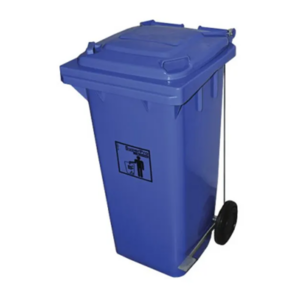 Lixeira Plástica Com Pedal Azul 240 Litros - SuperPro