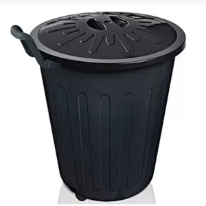 Lixeira 100 Litros Preta Com Rodas - Arqplast