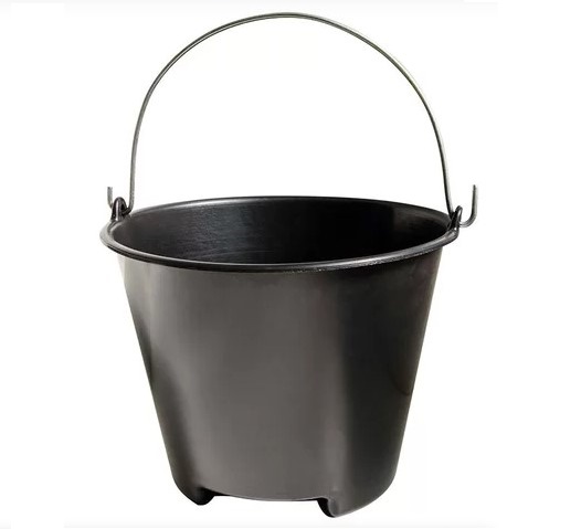 Balde 11 Litros Preto Reforçado Plasvale REF. 767